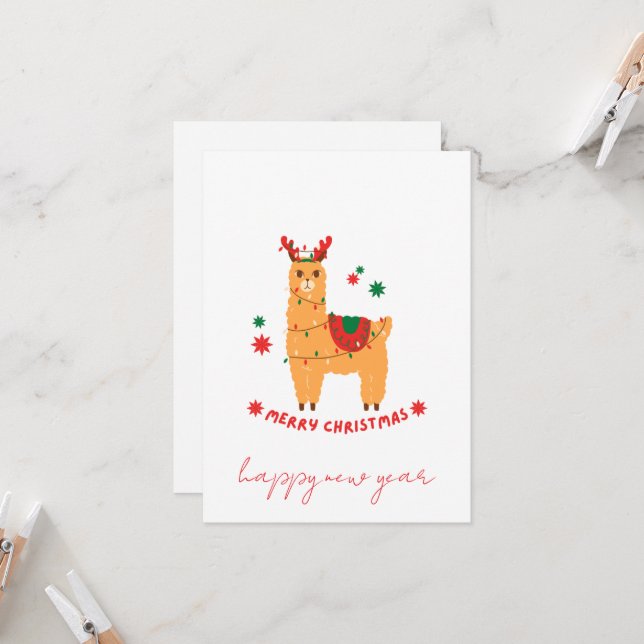  funny noel cartoons santa card (Devant/Arrière en situation)