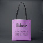 Funny Nom personnalisé Sacs d'achat<br><div class="desc">Un sac de shopping entièrement personnalisable pour elle.</div>