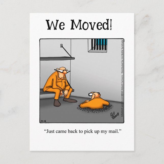 Funny Nouvelle carte postale Faire-part adresse (Devant)