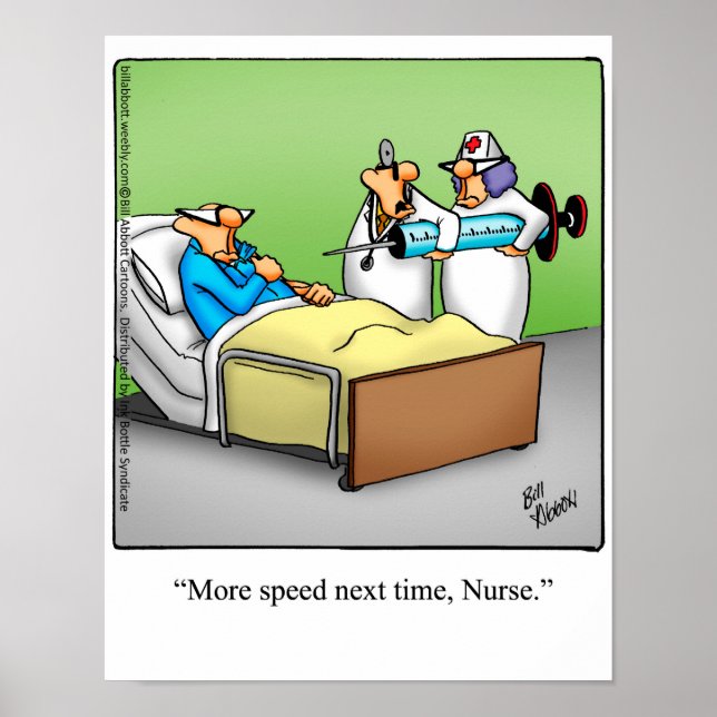 Funny Nurse Humour Poster Cadeau (Devant)