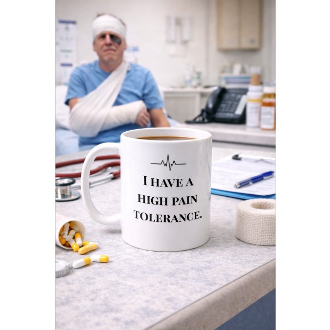 Funny Nurse Mug “High Pain Tolerance” Custom Name (Créateur téléchargé)