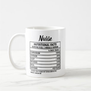 Funny Nurse Valeur nutritive Cadeau Café Mug