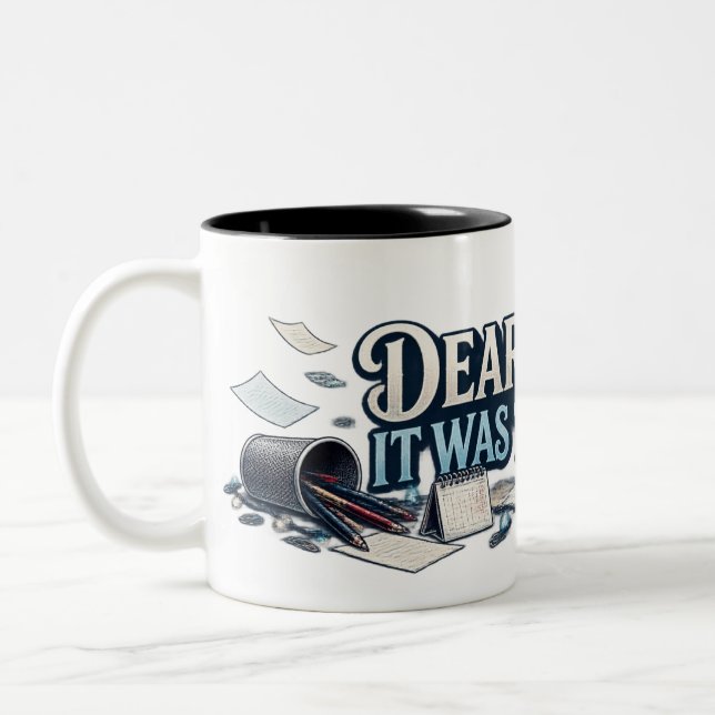Funny Office Christmas Mug (Gauche)