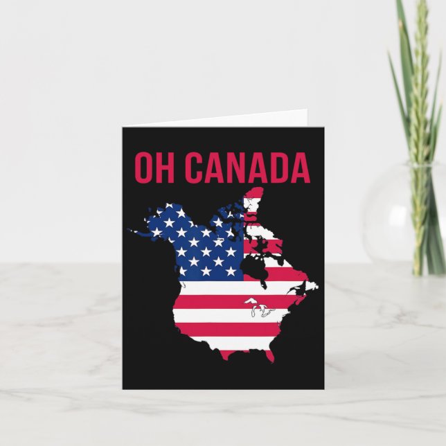 Funny Oh Canada Drôle Trump Carte De Usa Tee (Devant)