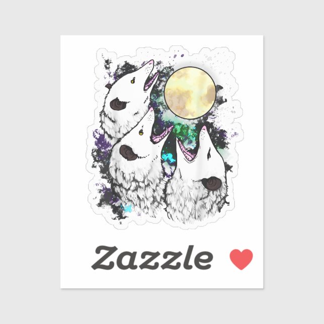 Funny Opossum Sticker | Cute Screaming Possum (Feuille)