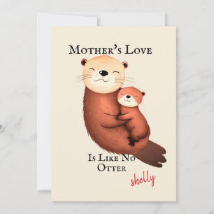 Funny Otter Carte Maman - L'Amour de la Mère Comme