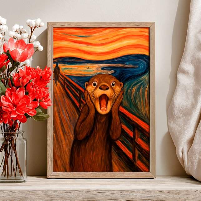 Funny Otter Scream Inspired Poster (Créateur téléchargé)