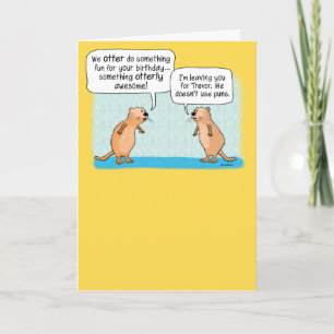 Funny Otters Carte d'anniversaire