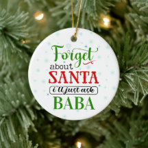 Funny Oublier Père Noël BABA Noël Ornement
