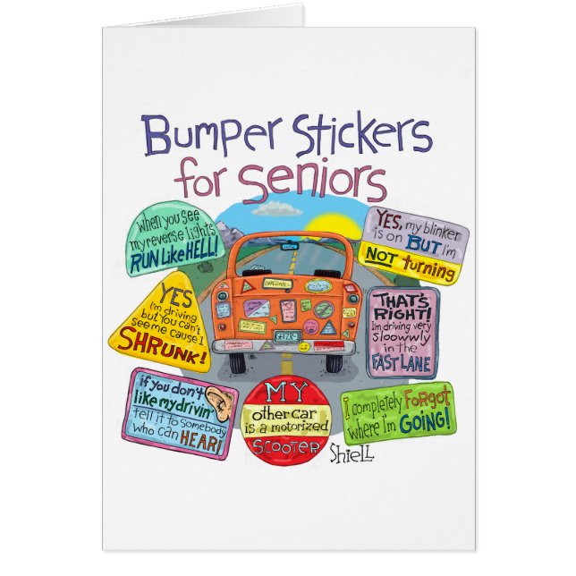 Funny "Over the Hill" card for Seniors (Devant)