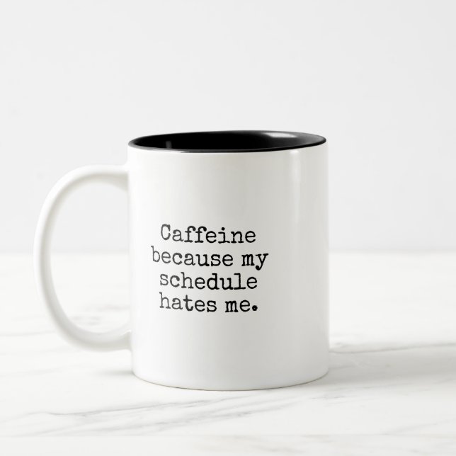 Funny Overbooked Coffee Lover Mug (Gauche)