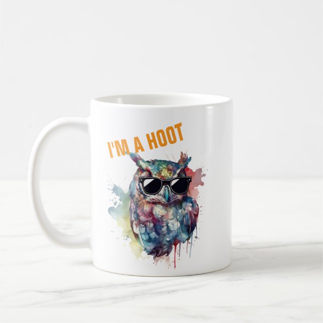 Funny Owl Mug - I'm A Hoot Custom Coffee Cup (Gauche)