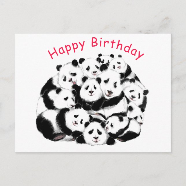Funny Panda carte d'anniversaire (Devant)