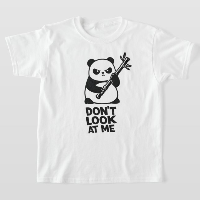 Funny Panda “DON’T LOOK AT ME” Kids T-Shirt (Poser)