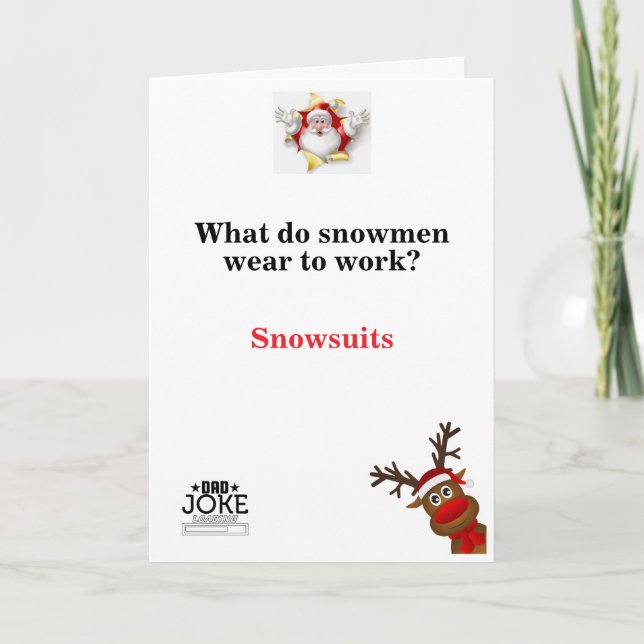 Funny Papa Joke Carte de Noël (Devant)