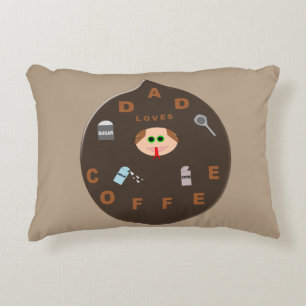 Funny Papa Monster aime le Coussin de café