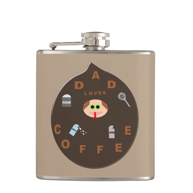 Funny Papa Monster aime le flacon de café (Devant)