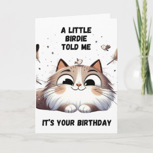 Funny Party Chat carte d'anniversaire