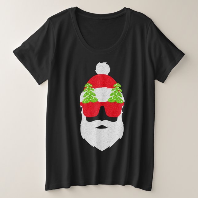 Funny Père Noël avec lunettes de soleil de Noël T- (Design devant)