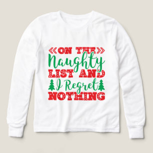 Funny Père Noël liste de mots art unisex kids