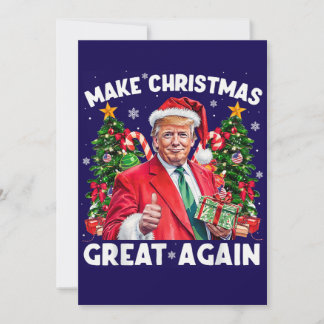Funny Père Noël Trump Carte cadeau de Noël