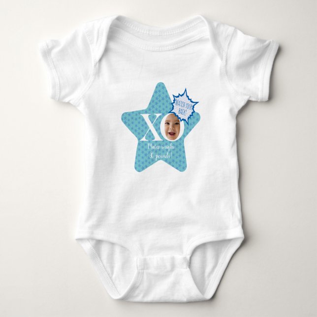 Funny Personalized Baby body suit | étoile XO (Devant)