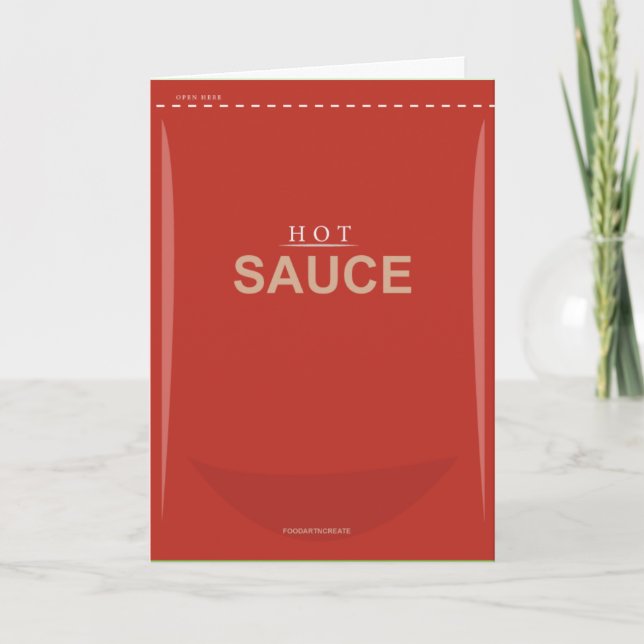 Funny Personnalisable Sauce chaude carte d'anniver (Devant)