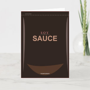 Funny Personnalisable Sauce de Soja Carte d'Annive