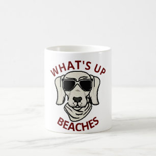 Funny Personnalisable What's Up Beaches Café Mug
