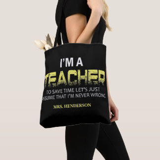 Funny Personnalisé Jaune noir Sac fourre-tout ense