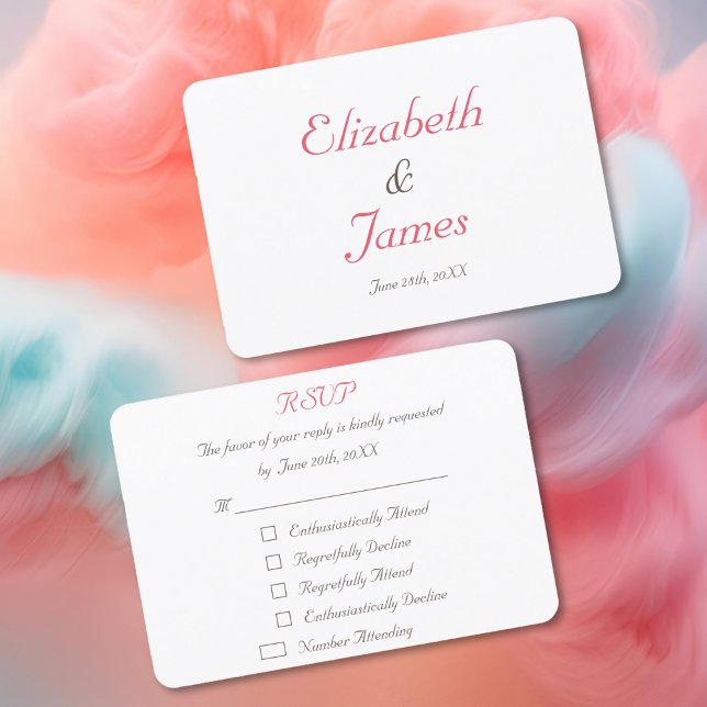 Funny Personnalisé Mariage RSVP carte d'invitation (Funny Personalized Wedding RSVP Invitation Card)