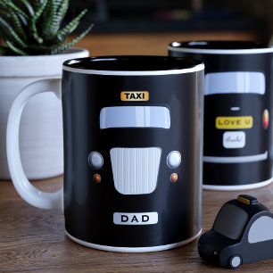 Funny Personnalisé Taxi Noir Cab Café Mug