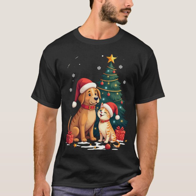 Funny Pet Lover Holiday T-Shirt (Devant)