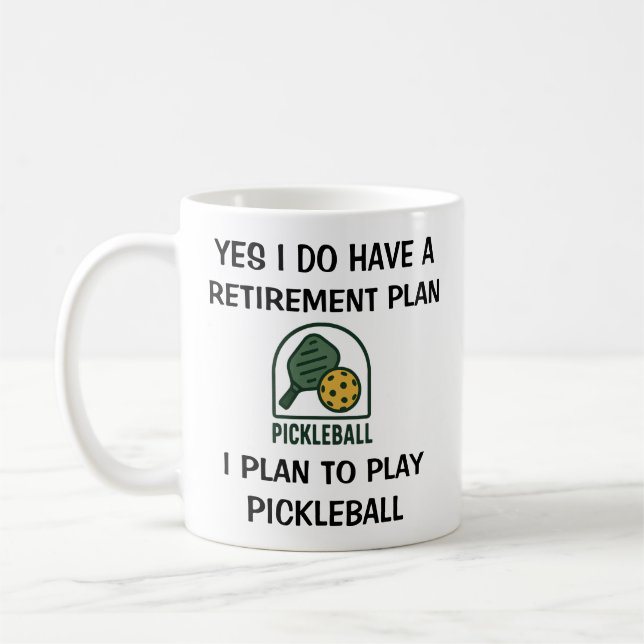Funny Pickleball joueur mug cadeau de retraite de  (Gauche)