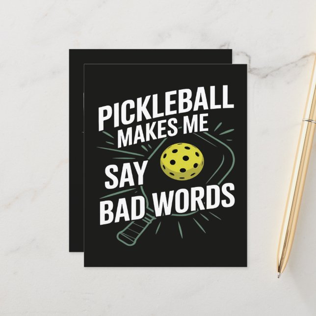 Funny Pickleball Me Fait Dire Des Gros Mots (Devant/Arrière en situation)