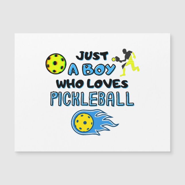 Funny Pickleball Player Just A Boy Who Loves Pickl (Devant)