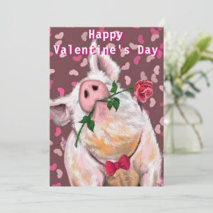 Funny Pig Valentine's Day Card