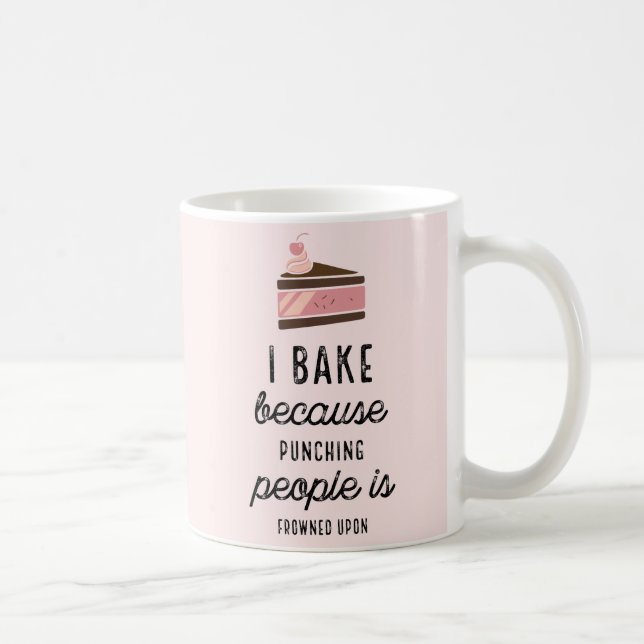 Funny Pink Classic Mug Je Cuis Parce Que Punch (Droite)