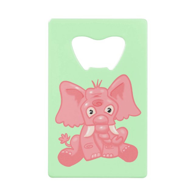 Funny Pink Elephant Ouverture de bouteille de cart (Devant)
