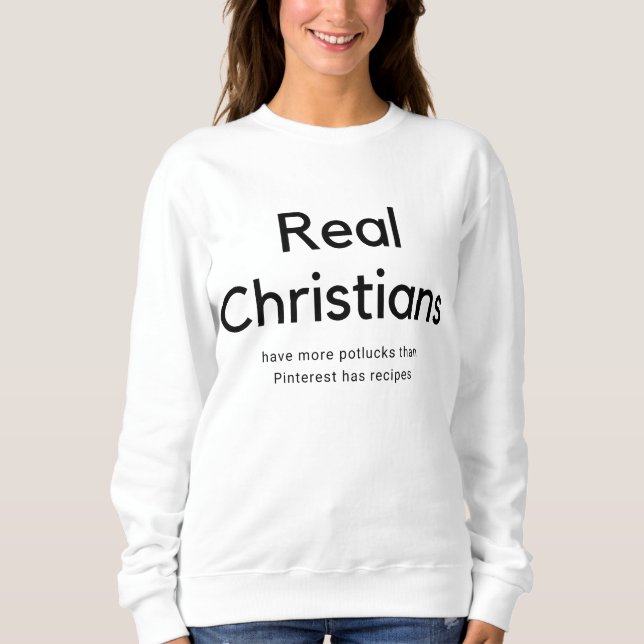Funny Pinterest Church Sweatshirt chrétien (Devant)