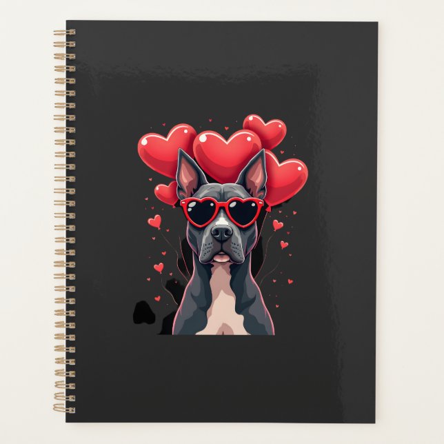 Funny Pitbull cœur Saint-Valentin Jour Chien Papa  (Devant)