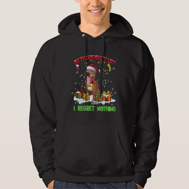 Funny Pitbull Noël laid Sweat Chien Xmas Outf (Devant)