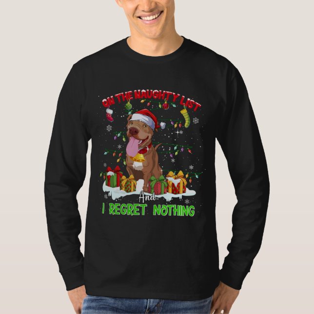 Funny Pitbull Noël laid Sweat Chien Xmas Outf (Devant)