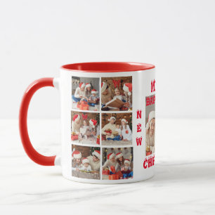 FUNNY PLEIN PHOTO MERRY CHRISTMAS Mug rouge 2