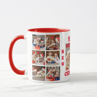 FUNNY PLEIN PHOTO MERRY CHRISTMAS Mug rouge 2