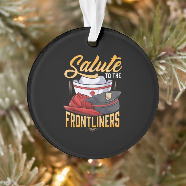 Funny Police Pompier Frontliner Infirmière Cadeaux (Arbre)