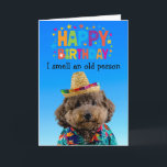Funny Poodle chien carte d'anniversaire<br><div class="desc">Achetez ceci pour vous-même ou comme un grand cadeau pour vos amis amateurs de chien. Votre chien a sa propre langue unique. Il peut express ses pensées et ses sentiments sur combien il t'aime. Es-tu prêt à entendre ce que pense ton chien ? Soyez donc créatif - la carte peut...</div>