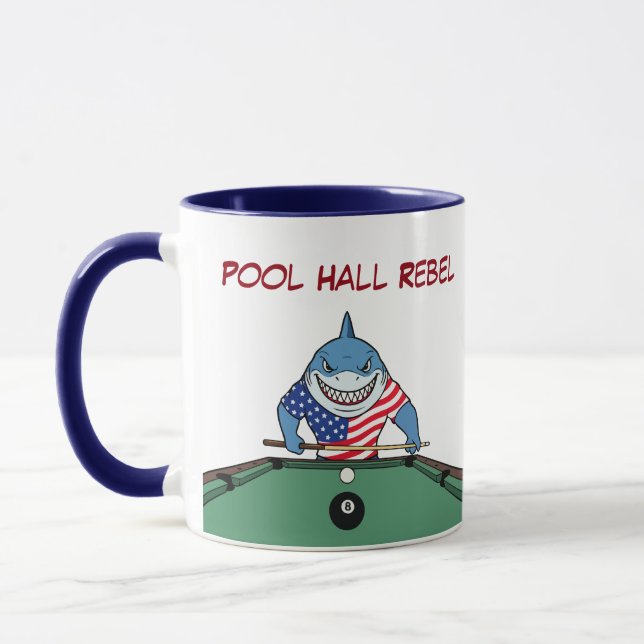 Funny Pool Shark Pool Hall Rebel Coffee Mugs (Gauche)