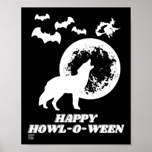 funny poster  "HAPPY HOWL-O-WEEN 2"