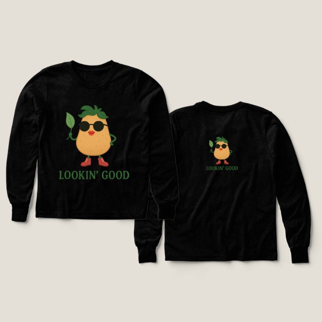 Funny Potato Boys Long Sleeve Shirt (Motif recto et verso)